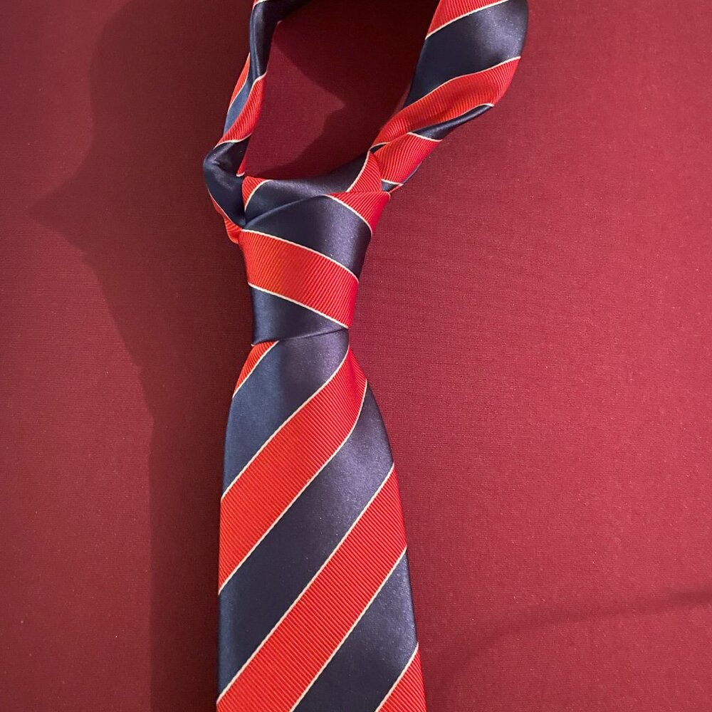 Red & Blue Striped Necktie Set - Picture 4 of 7